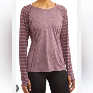 Avia Women's Long Sleeve Top - Heathered Purple *GREAT USED CONDITION*